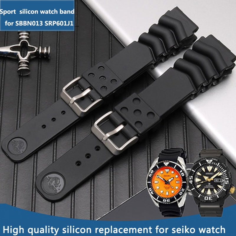Seiko Watch 5 Sports - Sports silicone rubber watch band for