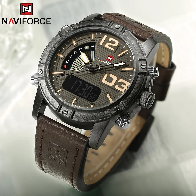NAVIFORCE Top Brand Men Watch  - Leather Watch Band Men recension och pris