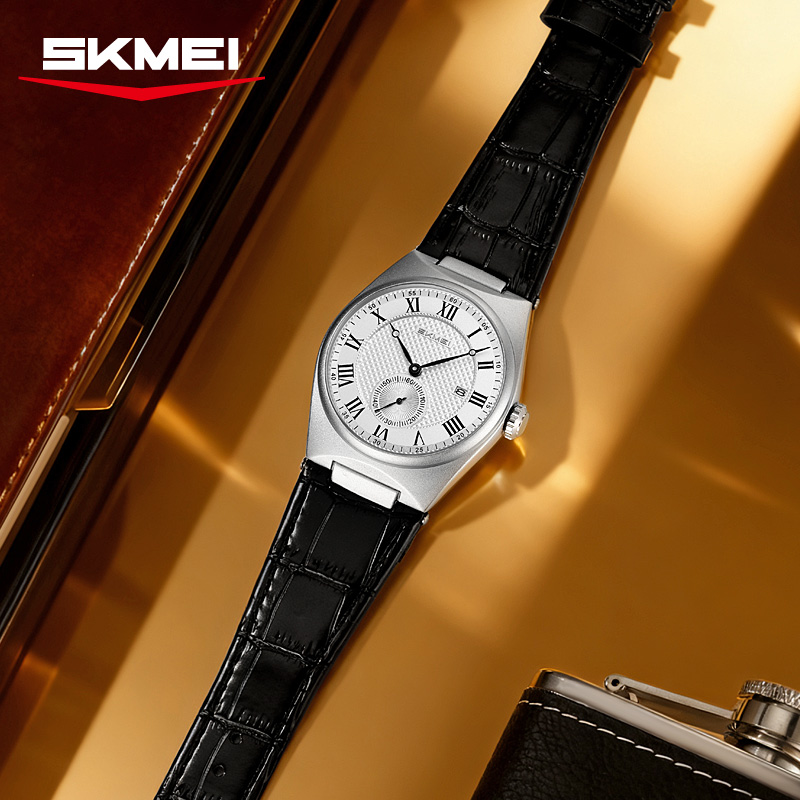 SKMEI 9390 Elegant Men's Quart - Leather Watch Band Men recension och pris