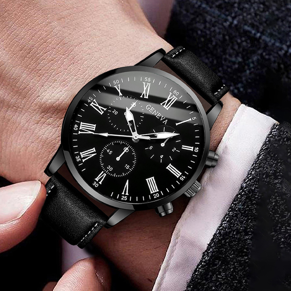 Fashion Men Business Watches C - Leather Watch Band Men recension och pris
